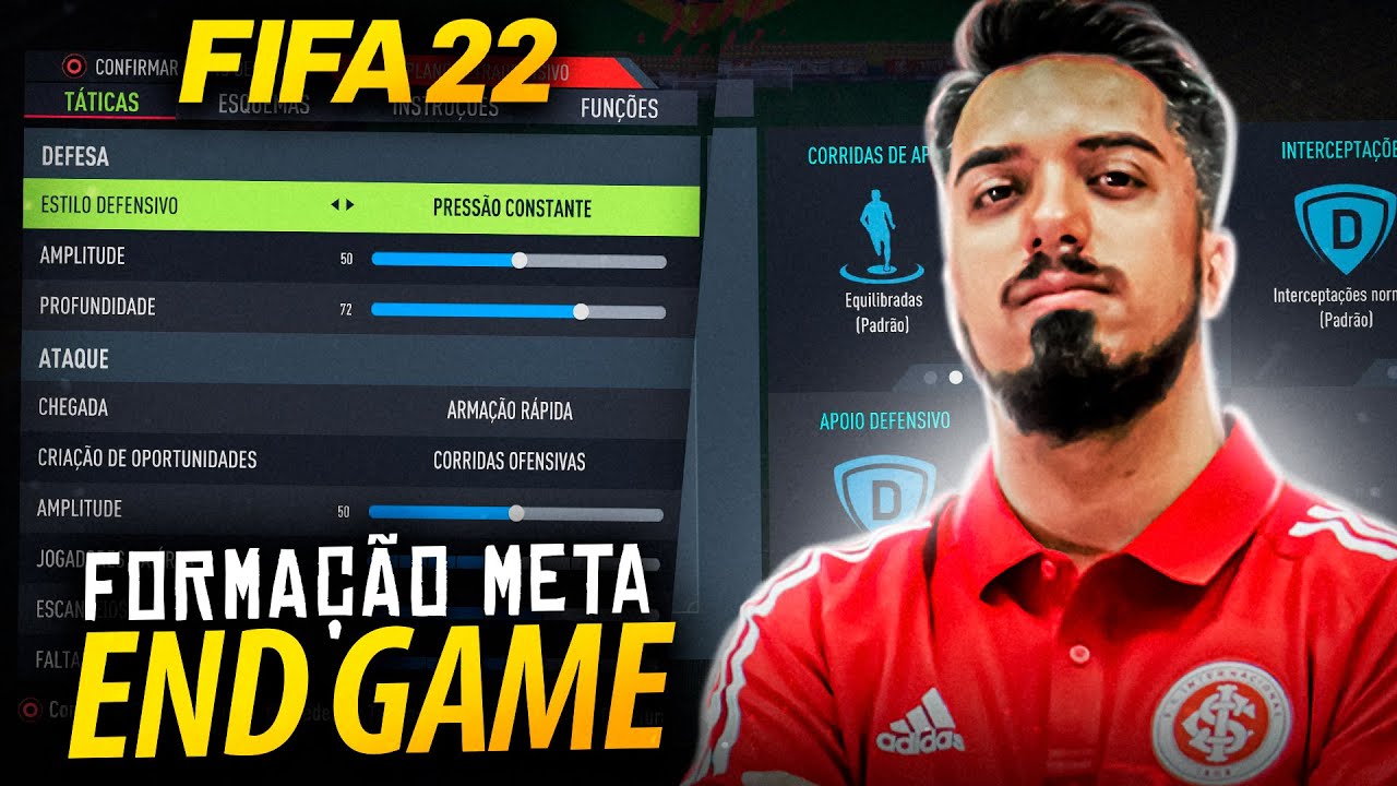 FIFA 22 - MINHA FORMAÇÃO TÁTICA COMPLETA / DICA DE FORMAÇÃO DEFENSIVA + FORMAÇÃO OFENSIVA!!