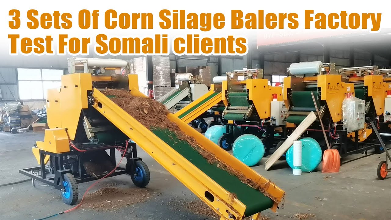 Testing 3 sets of electric silage baling machines for Somali | Hot-selling silage packing machine