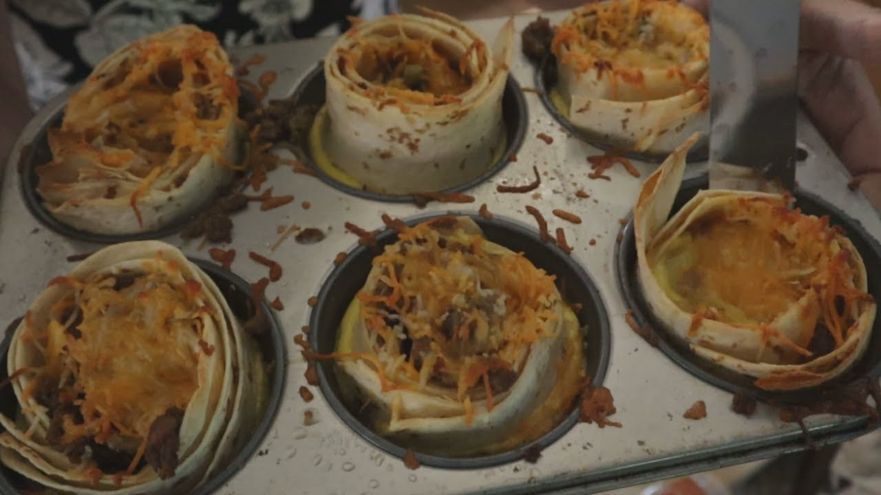 Tortilla Egg and Sausage Muffins