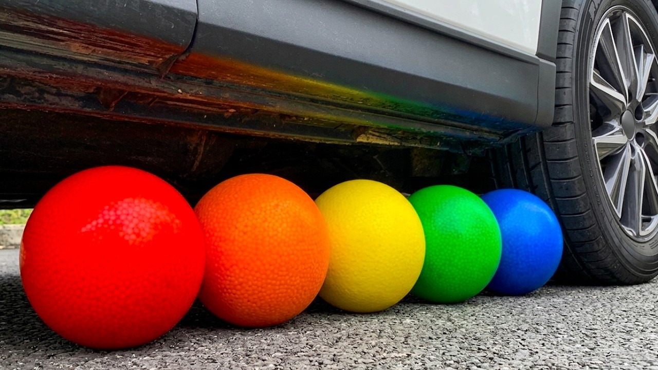 Funny Crushing Experiment Giant Foam Bead Balloons vs Car 💦 Crushing Crunchy & Soft Things with Car!