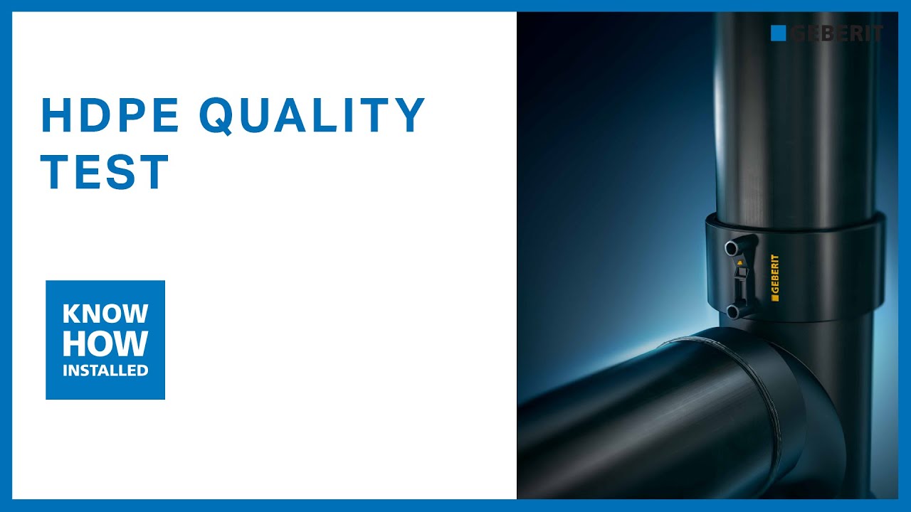 Geberit HDPE Drainage Pipe quality test