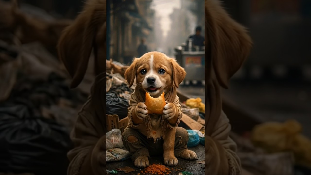 “Poor Puppy Begs for Samosa 😢❤️ | Emotional Human-Style Story”