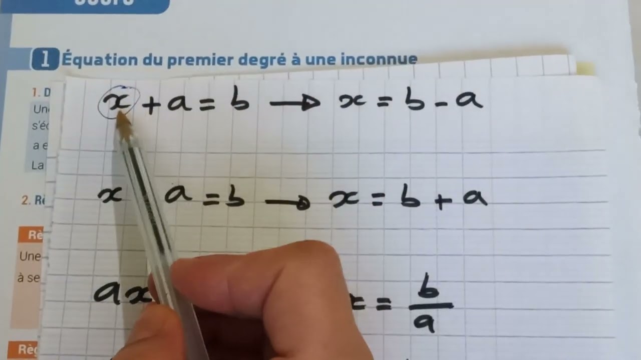 Ėquation du premier degré à une inconnue