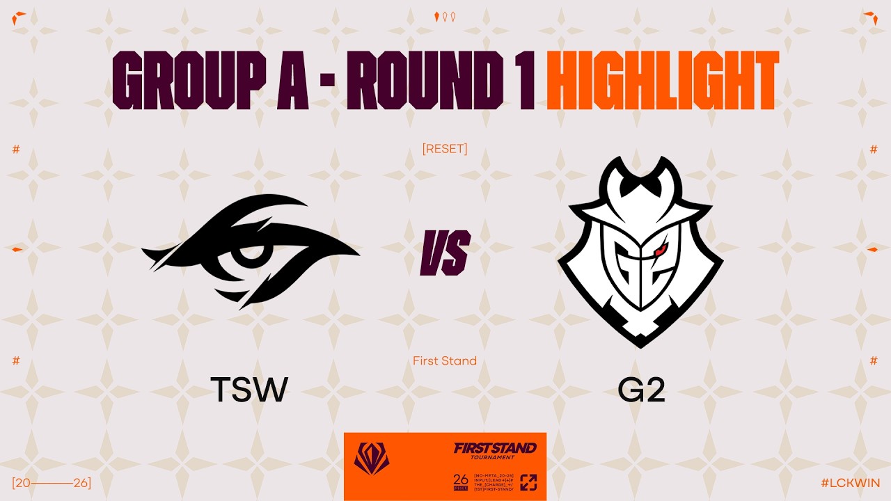 TSW vs G2 매치 하이라이트 | 그룹 스테이지 Day 1 | 2026 퍼스트 스탠드 토너먼트