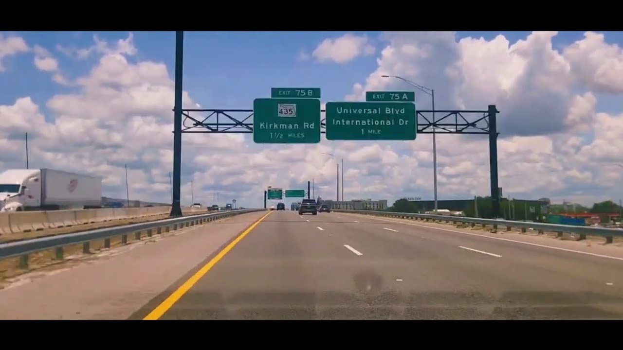 [4K] I-4 West Expressway/Буэна Виста Драйв Орландо Флорида