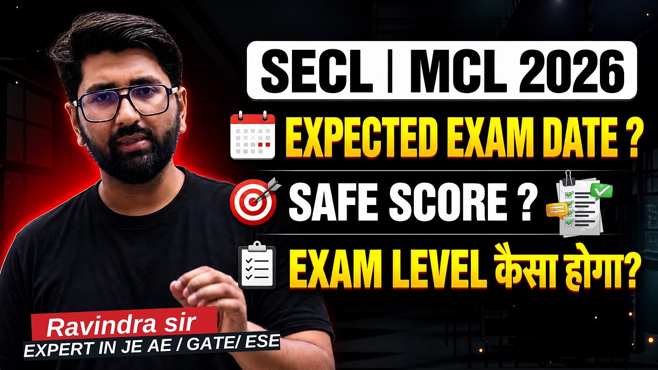 SECL & MCL 2026 | EXPECTED EXAM DATE? SAFE SCORE? EXAM LEVEL कैसा होगा? #secl #mcl #pgcil_dt