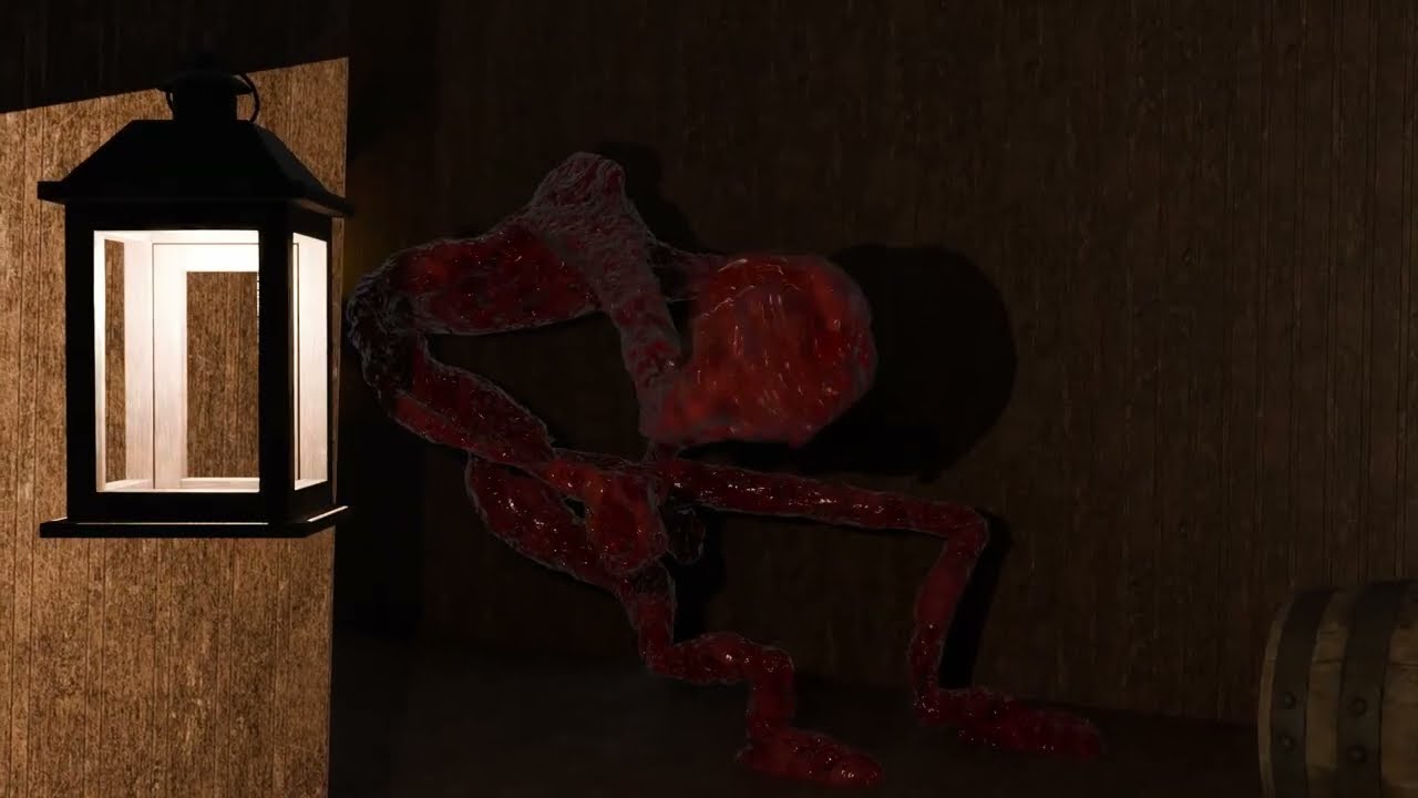 Blender horror hallway animation test