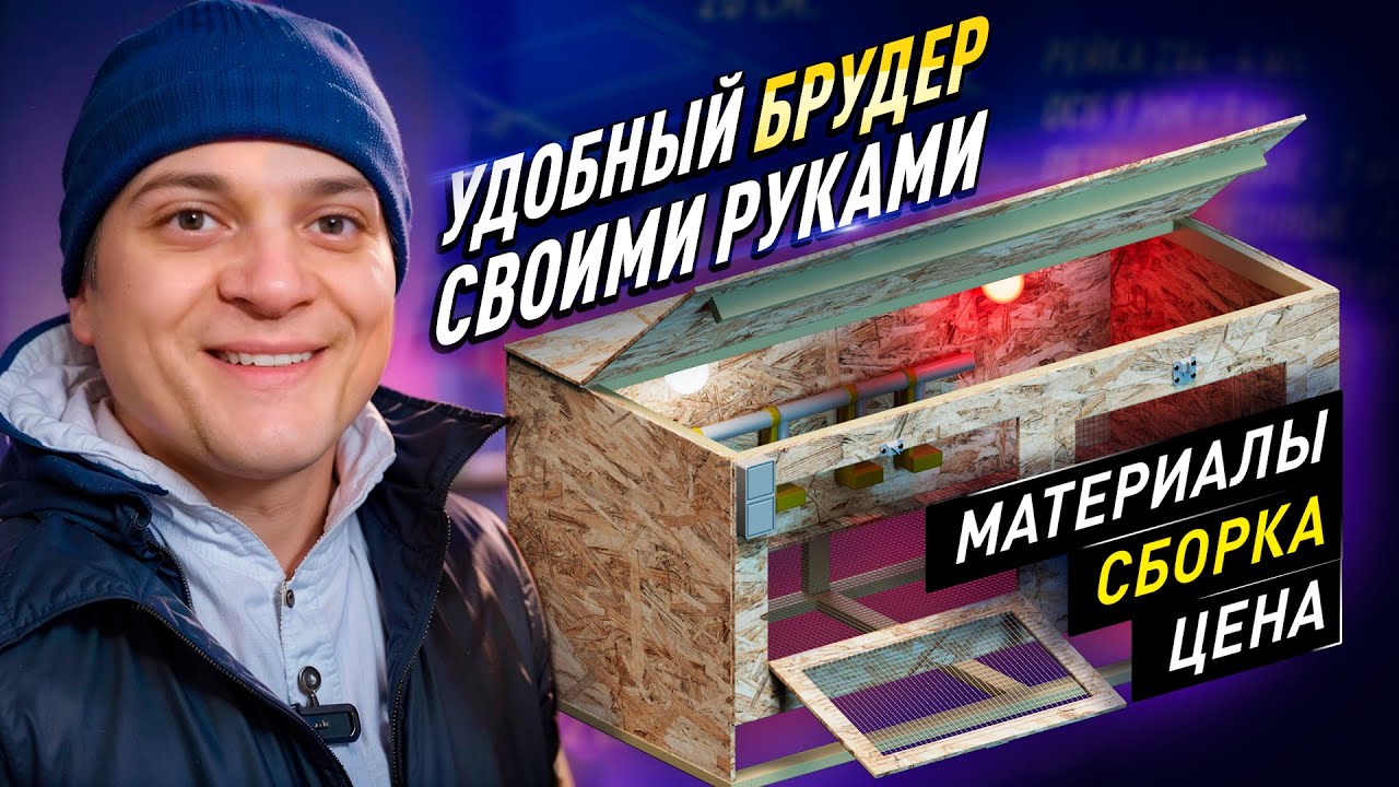 БРУДЕР ДЛЯ ЦЫПЛЯТ СВОИМИ РУКАМИ. Пошаговая сборка из реек и ОСБ. Схема и смета.2025 #diy