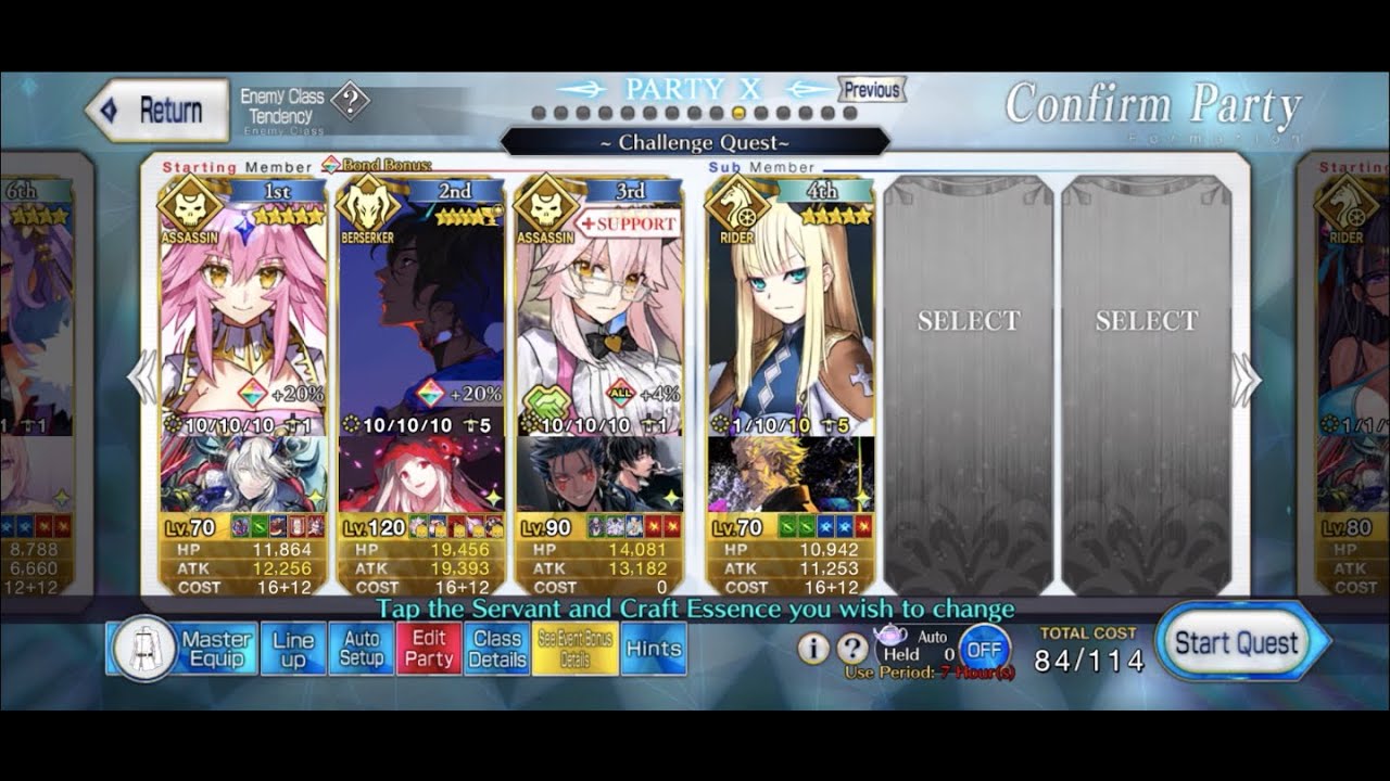 [FGOAA TA] Zanya Gensou 4 turn ft. Arjuna Alter No Damage CE 4 man