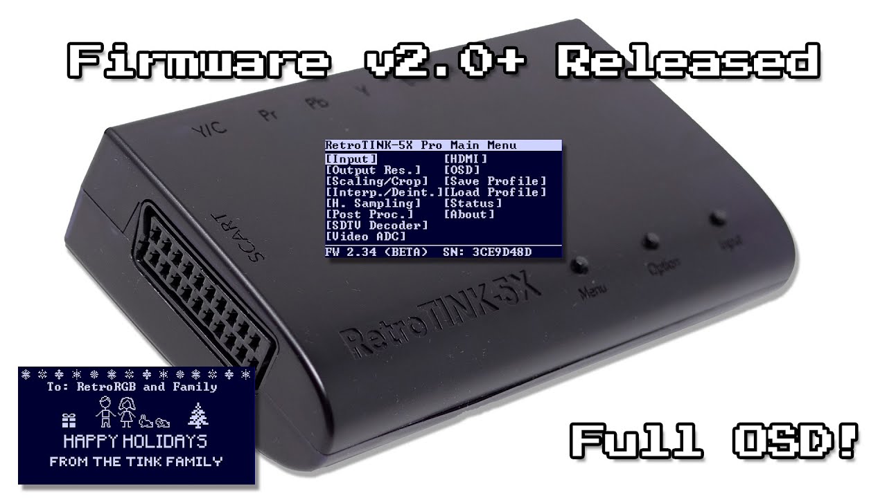 RetroTINK 5x v2.0 Firmware Launch