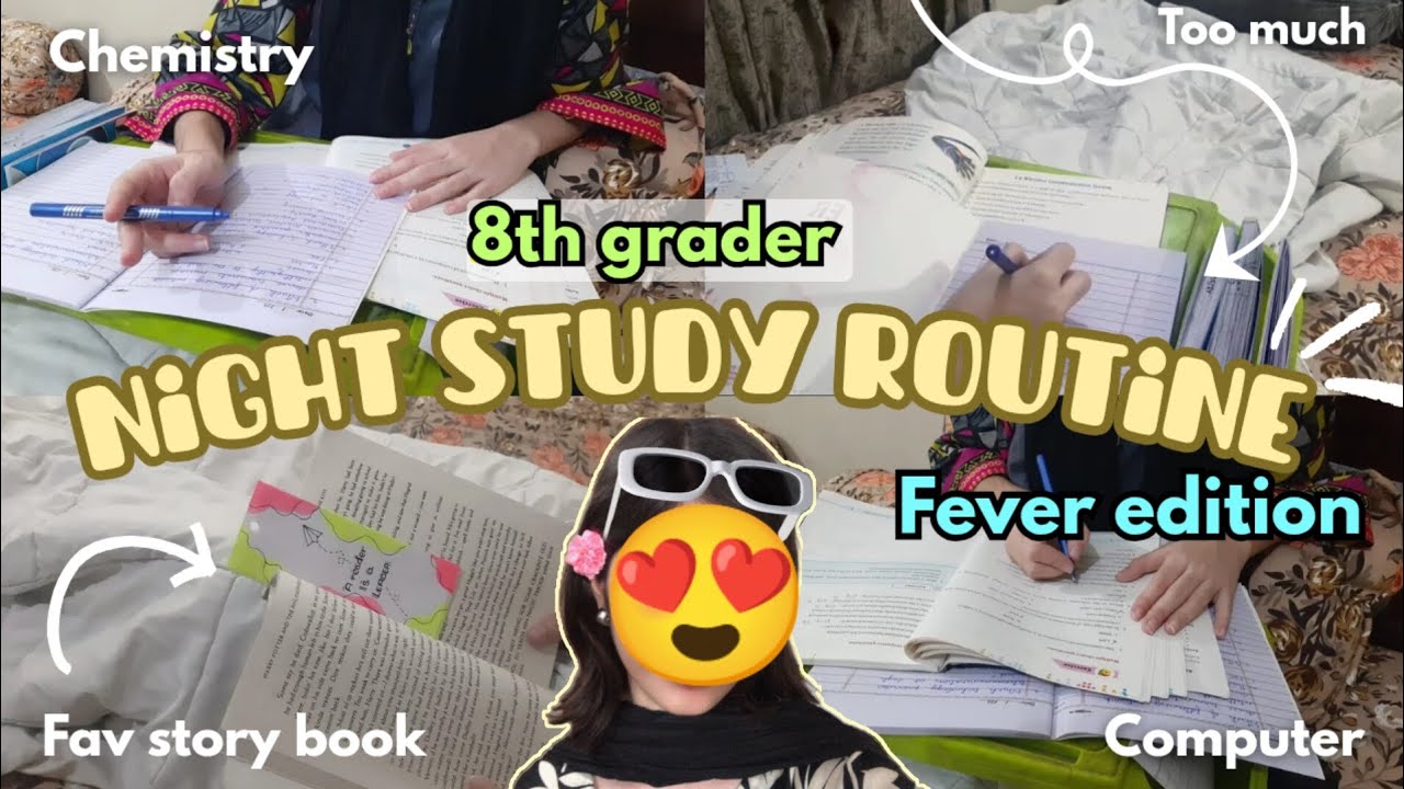Night Routine as 8th grader 🌱🌸💮 ( study, productivity, motivation) 