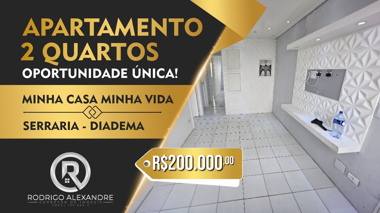 Apartamento Minha Casa Minha Vida em Diadema | Serraria - 2 Dormitórios e Lazer | R$200.000,00
