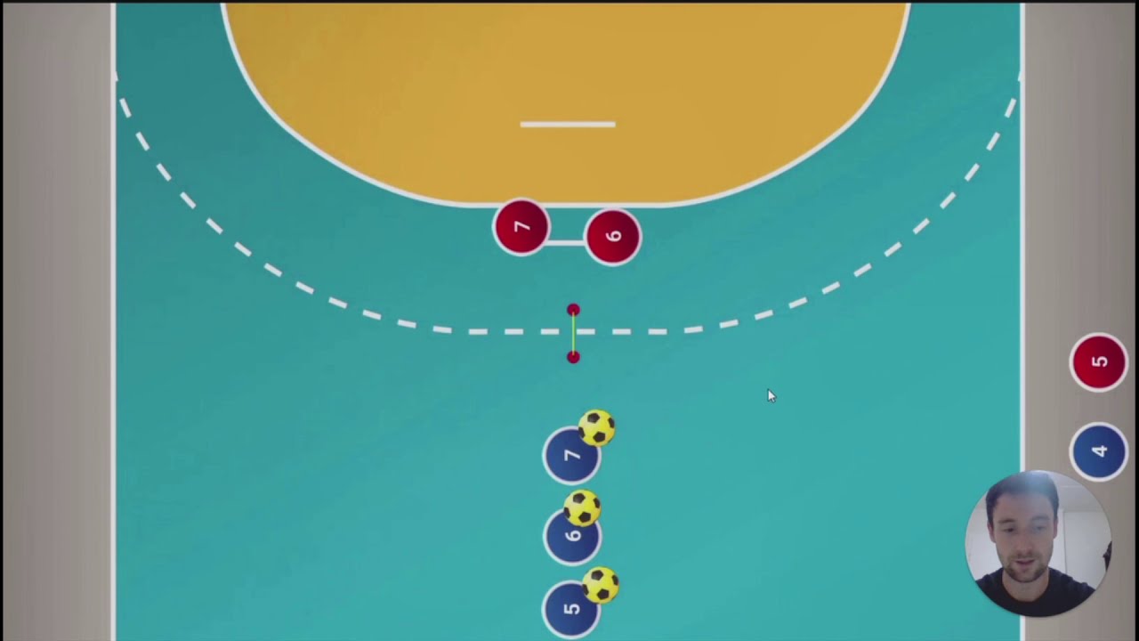 Handball Abwehrtraining - 6:0-Deckung Innenblock heraustreten