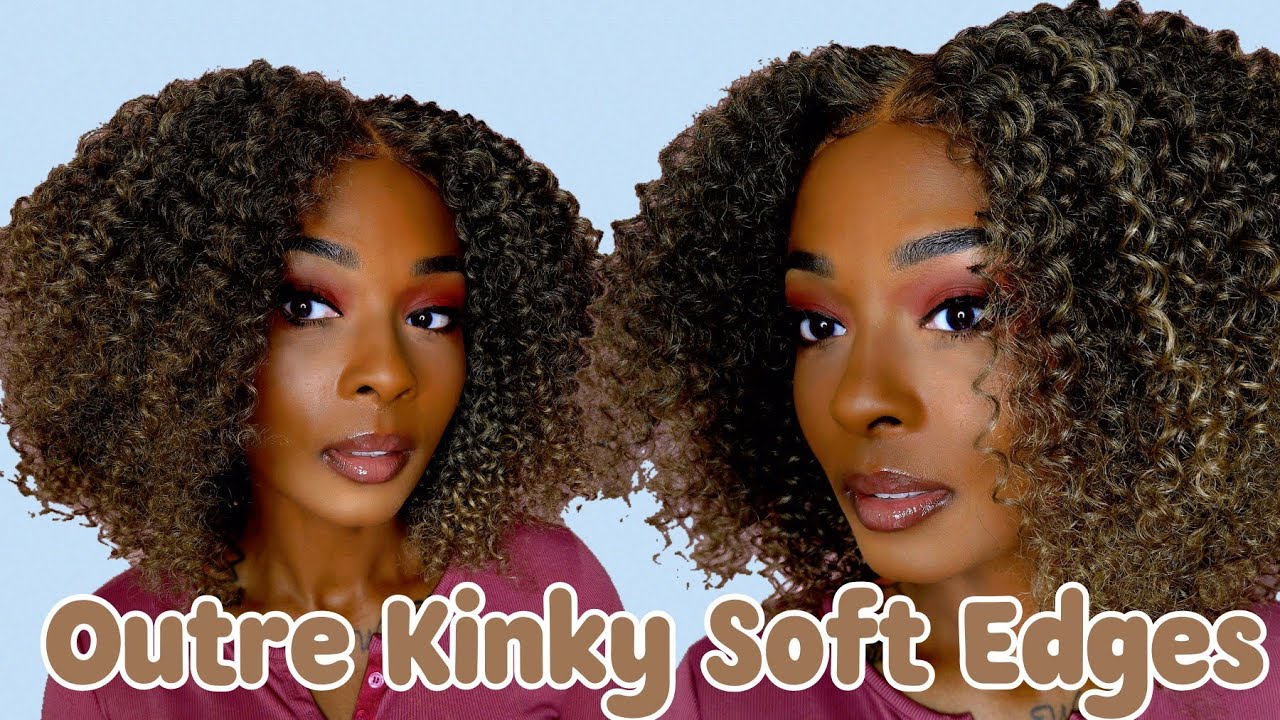 AMAZON WIG FOR ONLY $35! Outre Melted Hairline Kinky Soft Edges Glueless Lace Front Wig KINKYSOFT 3