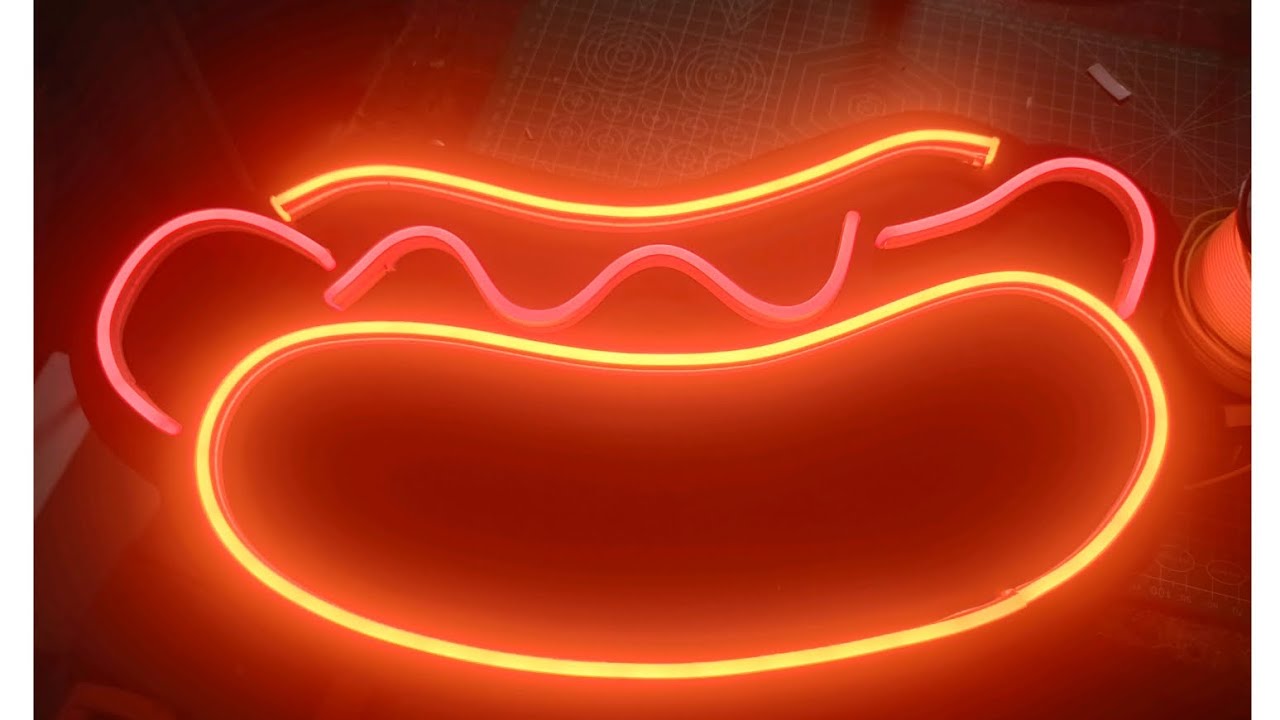 ✅TUTORIAL: Hot dog led neon Flex  desde 0