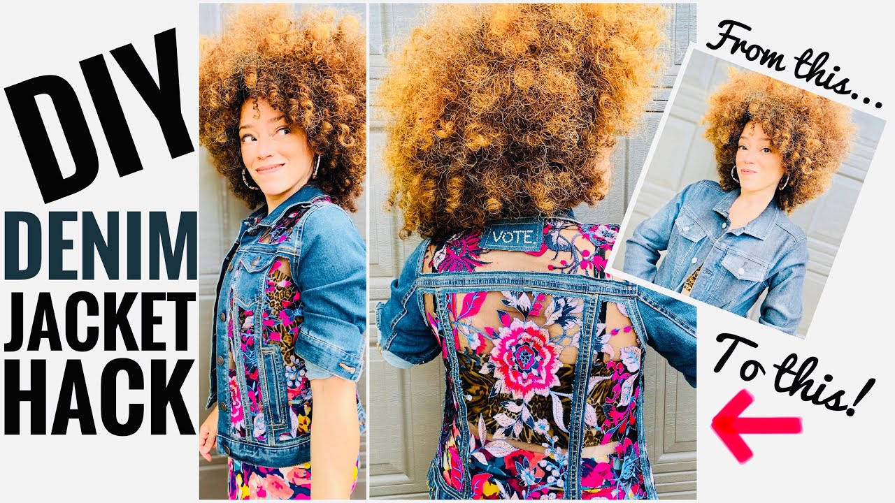 UPCYCLE: DIY THIS WINDOWPANE DENIM JACKET! Easy to do, with or without sewing 💗