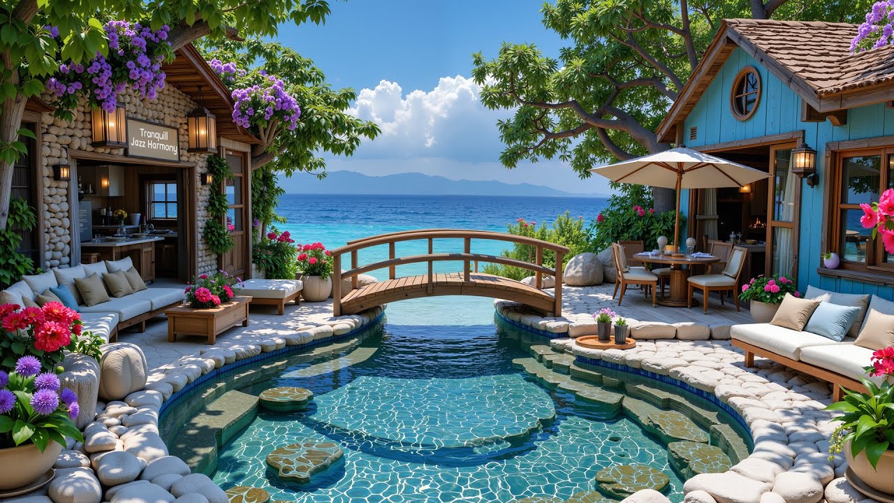 Ocean Breeze Jazz | Relaxing Minds And Relieve All Stress With Tranquil Jazz in Summer Cabin