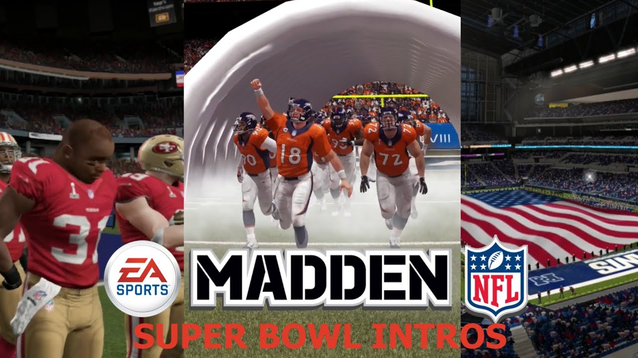 Вступительные ролики Супербоула в КАЖДОЙ игре Madden