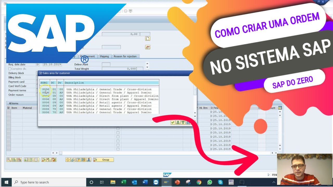 Como criar ordem no sistema SAP | iTD Training