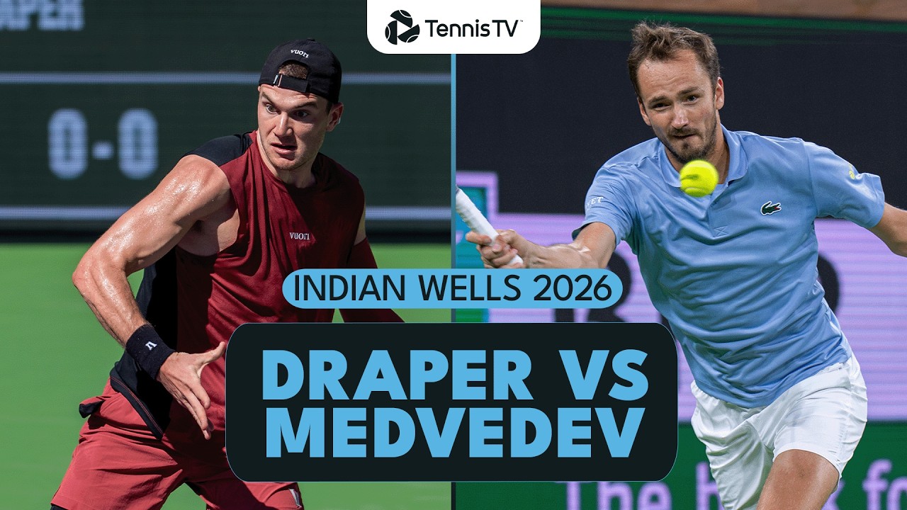 Daniil Medvedev vs Jack Draper Quarter-Final Highlights | Indian Wells 2026