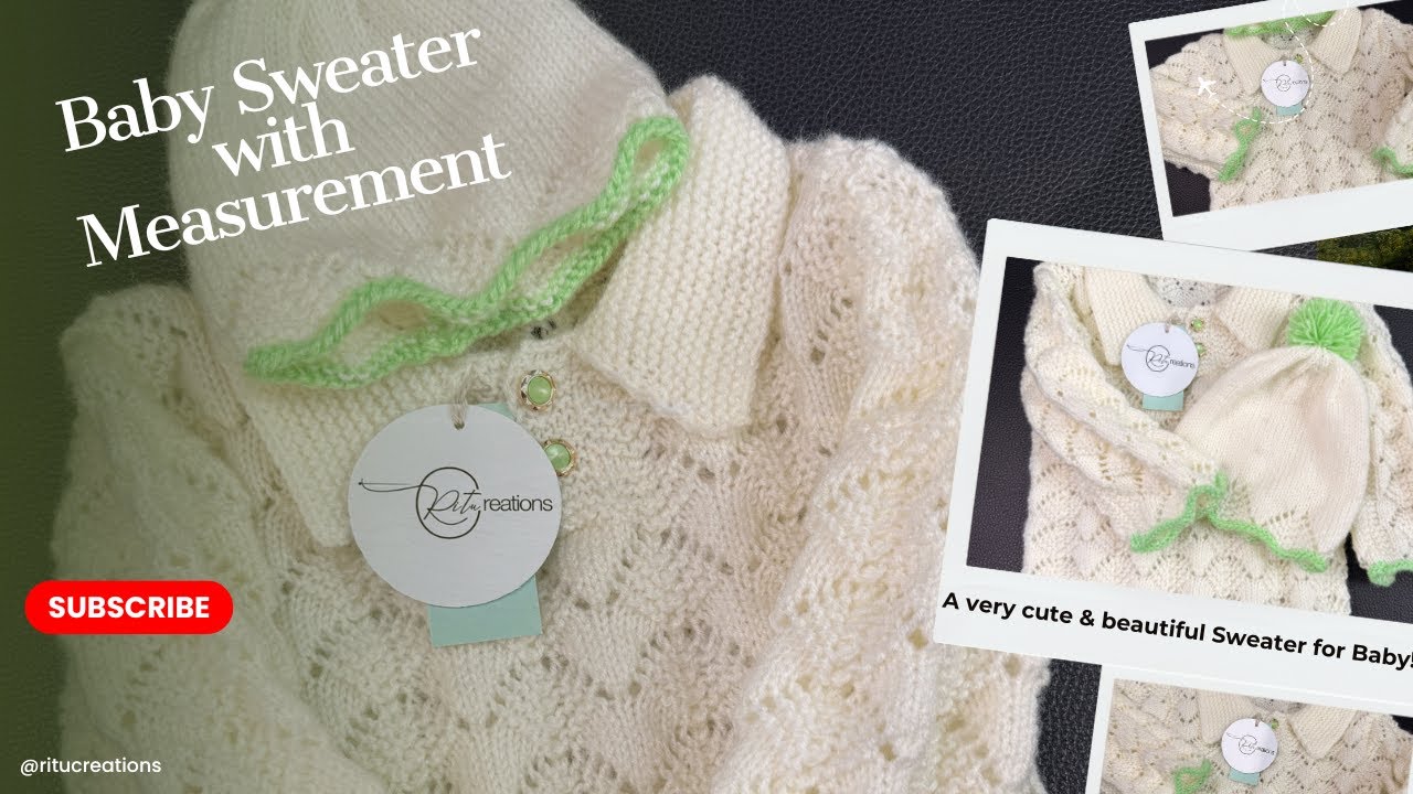 Knitting beautiful Baby Sweater 1.5 yrs design with full measurement