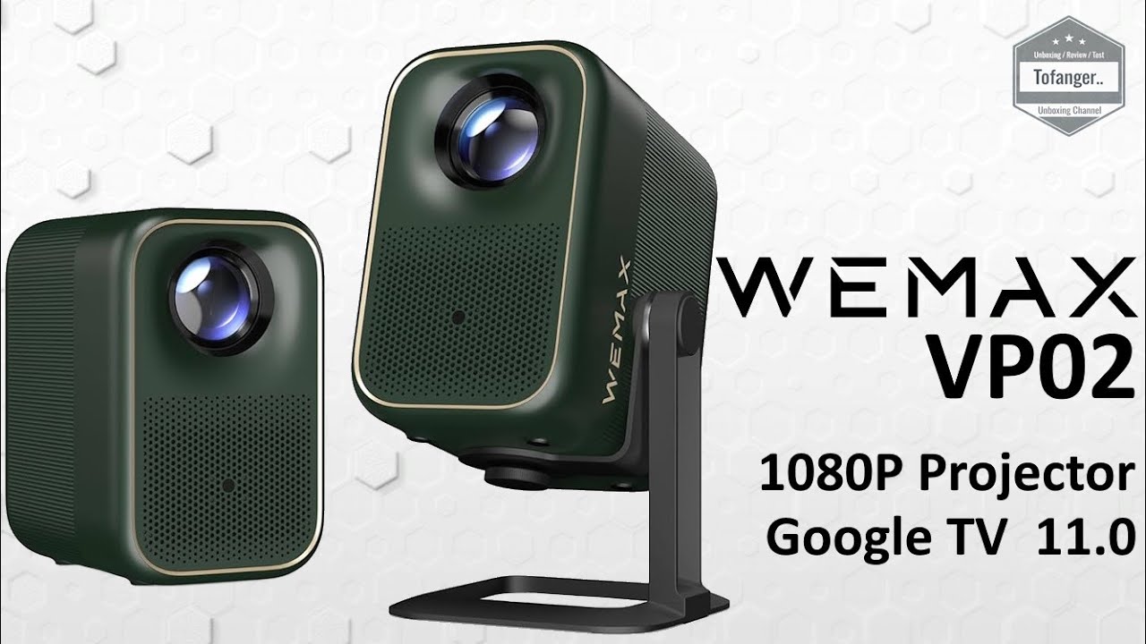 Проектор Wemax VP02 1080P с Google TV — Умный проектор Wemax VP02 — 320 люмен — Распаковка