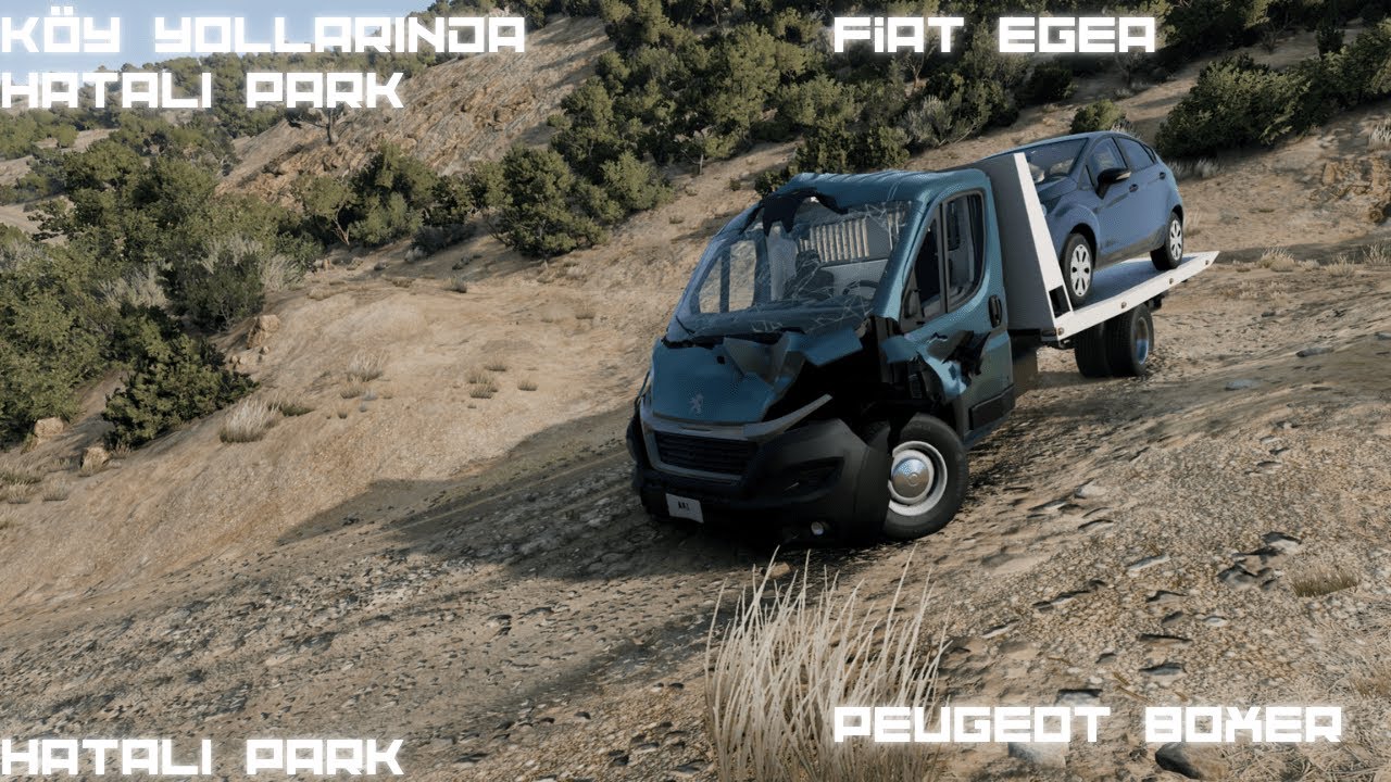 KÖY YOLLARINDA HATALI PARK//Beamng.Drive//peugeot boxer,ford fiesta,fiat egea
