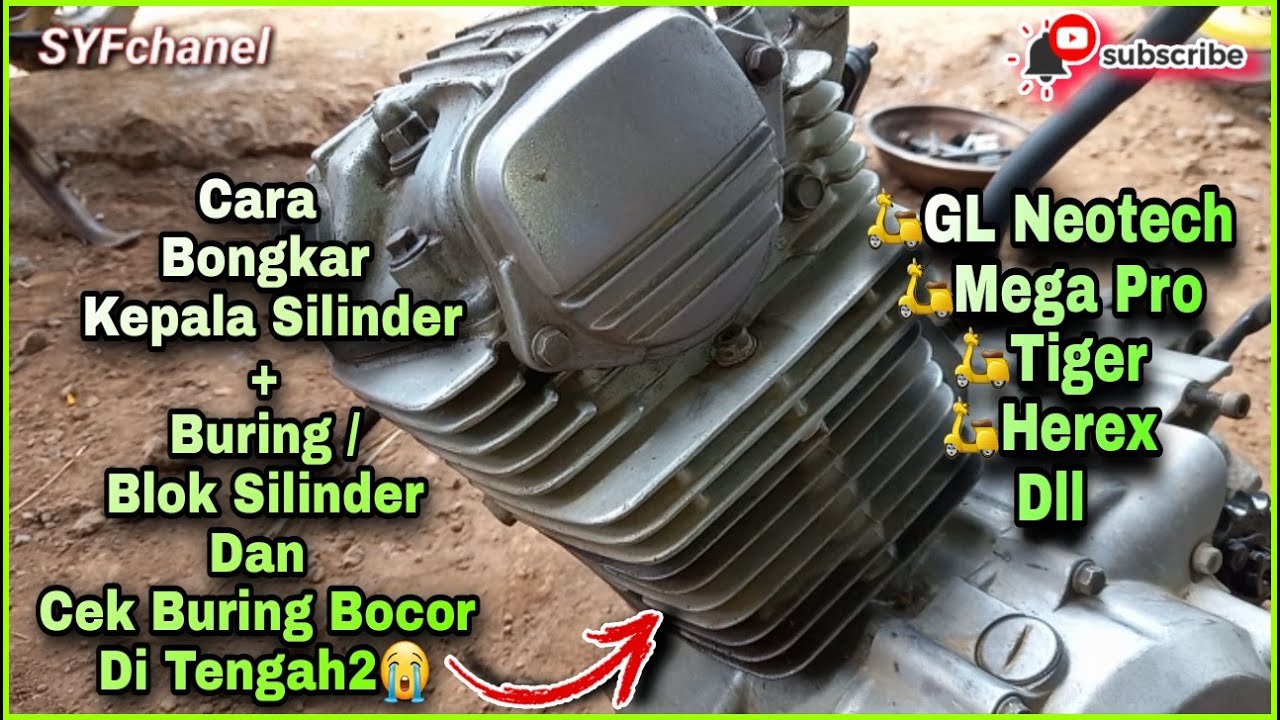 Cara Bongkar Kepala Silinder + Buring GlNeotech,Megapro,Tiger & Herex