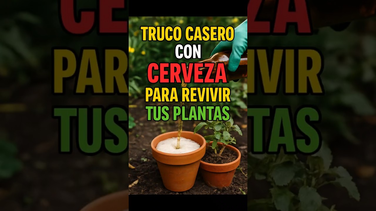 Truco casero con cerveza para revivir tus plantas #plantas #cuidadodeplantas #jardin #flores #plants