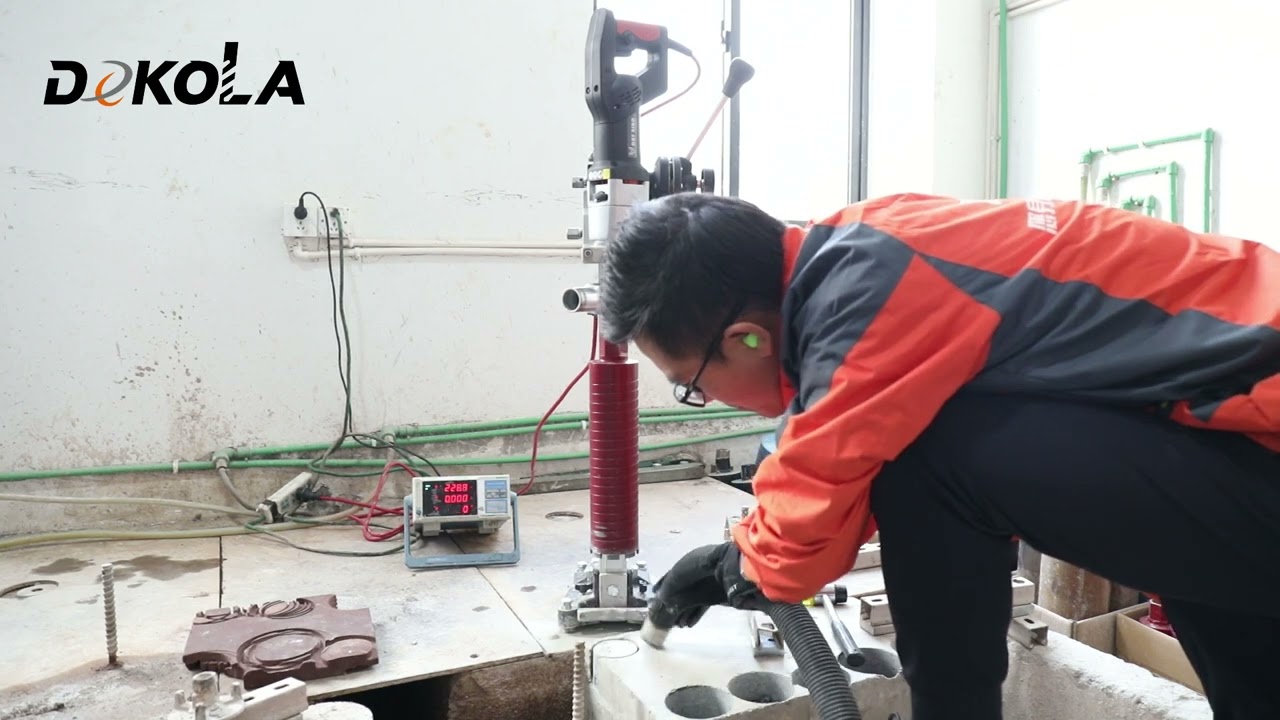How to use a micro percussion core drill motor