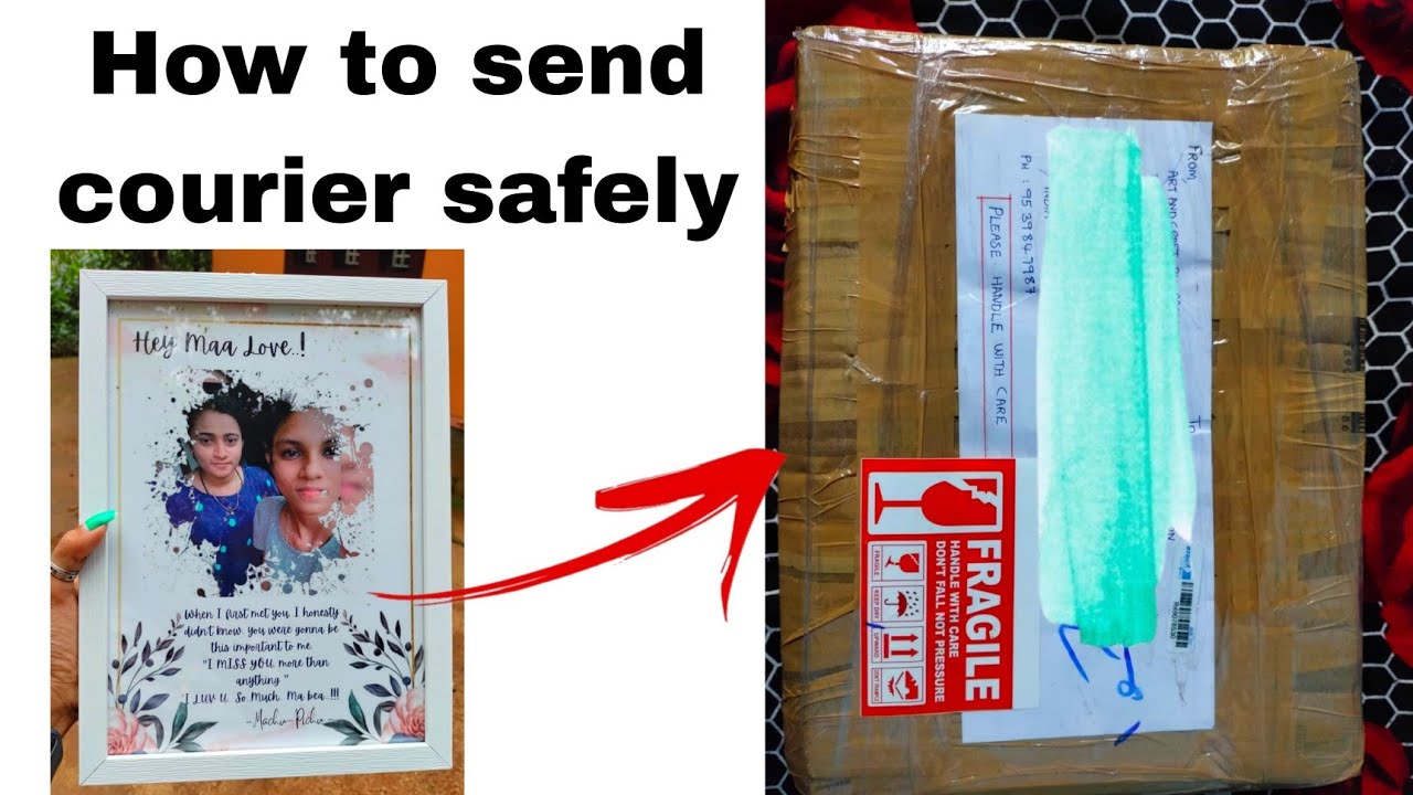 Glass frame packing for courier|Packing tips|Shipping|Courier|Photo frame|Malayalam|Craft|Art