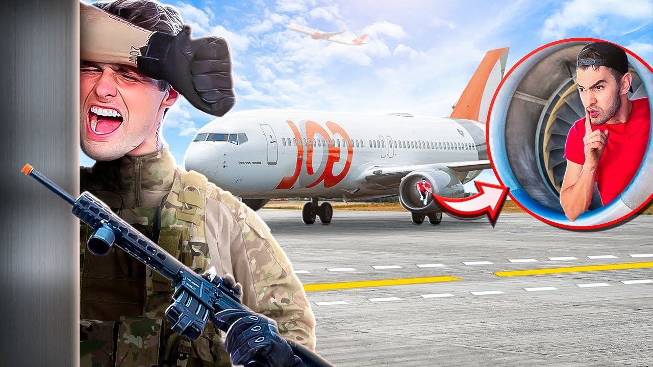 Esconde-Esconde NO AEROPORTO Com AIRSOFT! Valendo R$5000