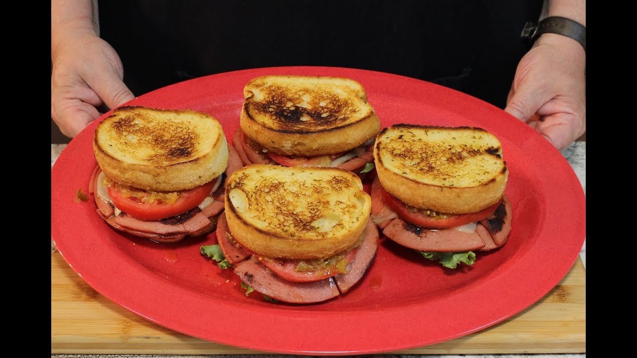 Grilled Bologna Sliders on Texas Toast  with Tennessee Chow Chow