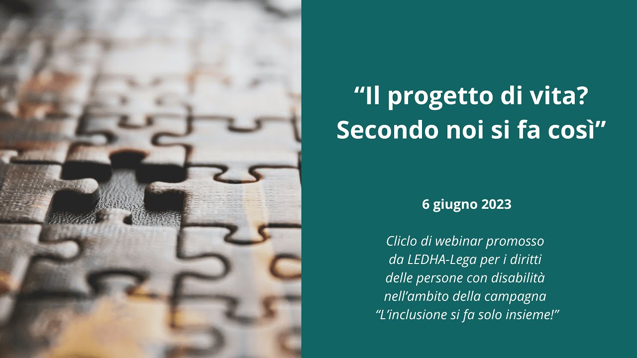 Il progetto di vita? Secondo noi si fa così