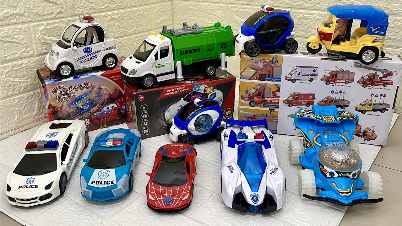 Mobil Mobilan Polisi, Police Car Toys, Spiderman Cars, McQueen Monster Cars