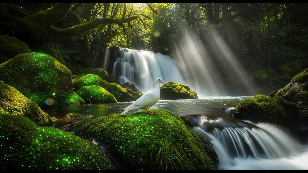 Descanso Profundo Y Meditación Con Sonidos Naturales De Río Suave Cascada Y Aves En Bosque