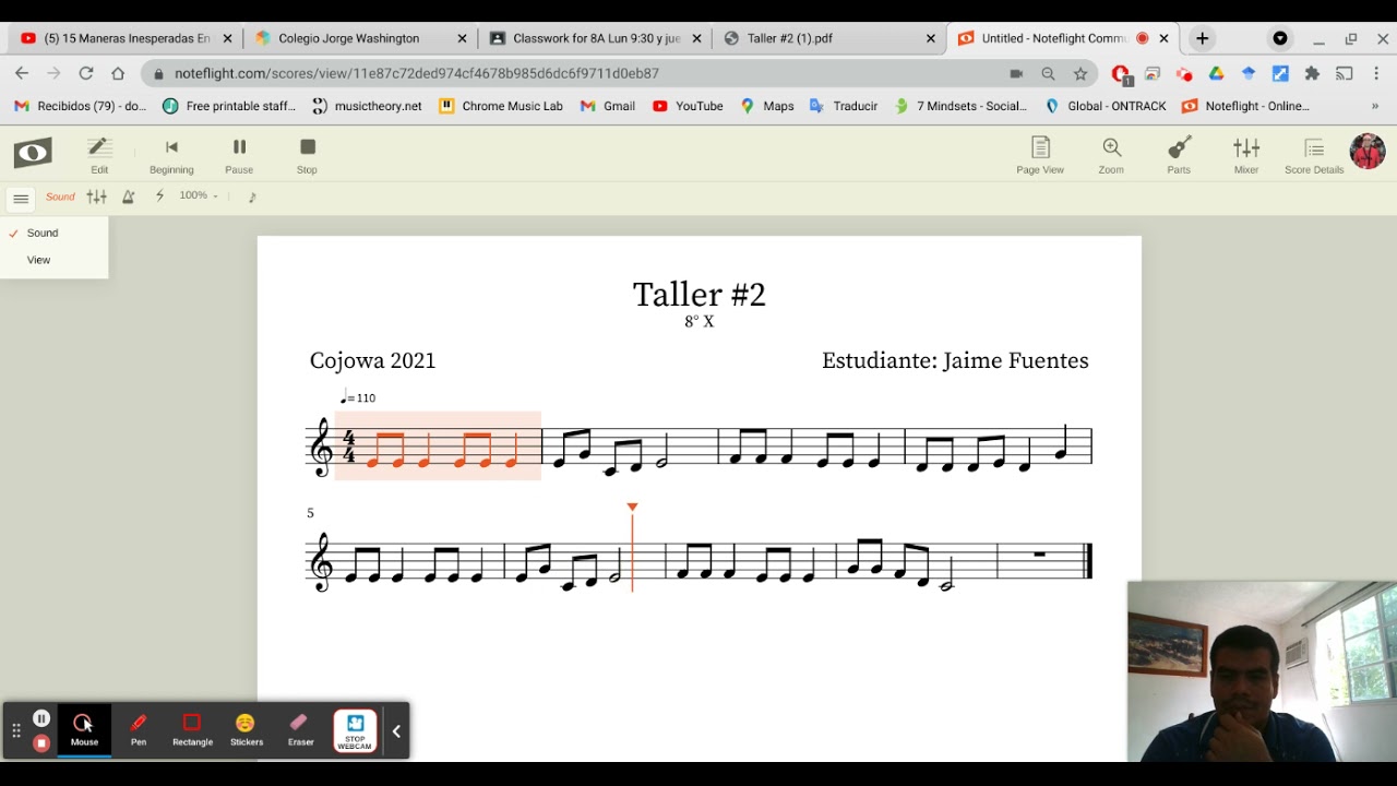 Tutorial Noteflight: intro de notas, barras de repetición e introducción de batería.