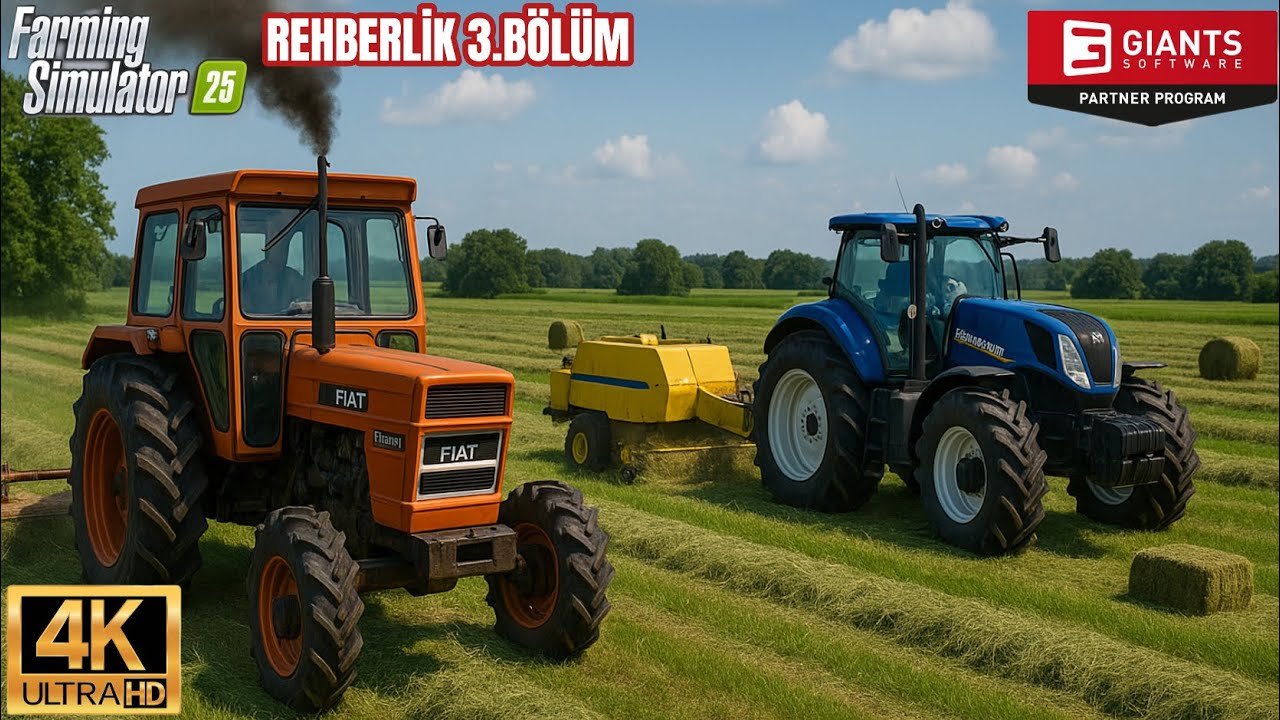 FARMİNG SİMULATOR 25 REHBERLİK | Yeni Başlayanlar için Çimden Silaj Üretimi  [ UHD 4K ]