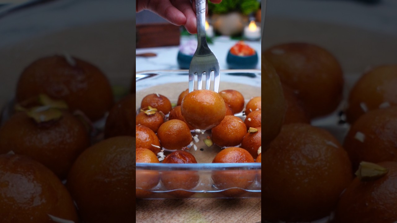 Instant Bread Gulab Jamun in 5 Mins 😍 So Soft & Juicy! #shorts