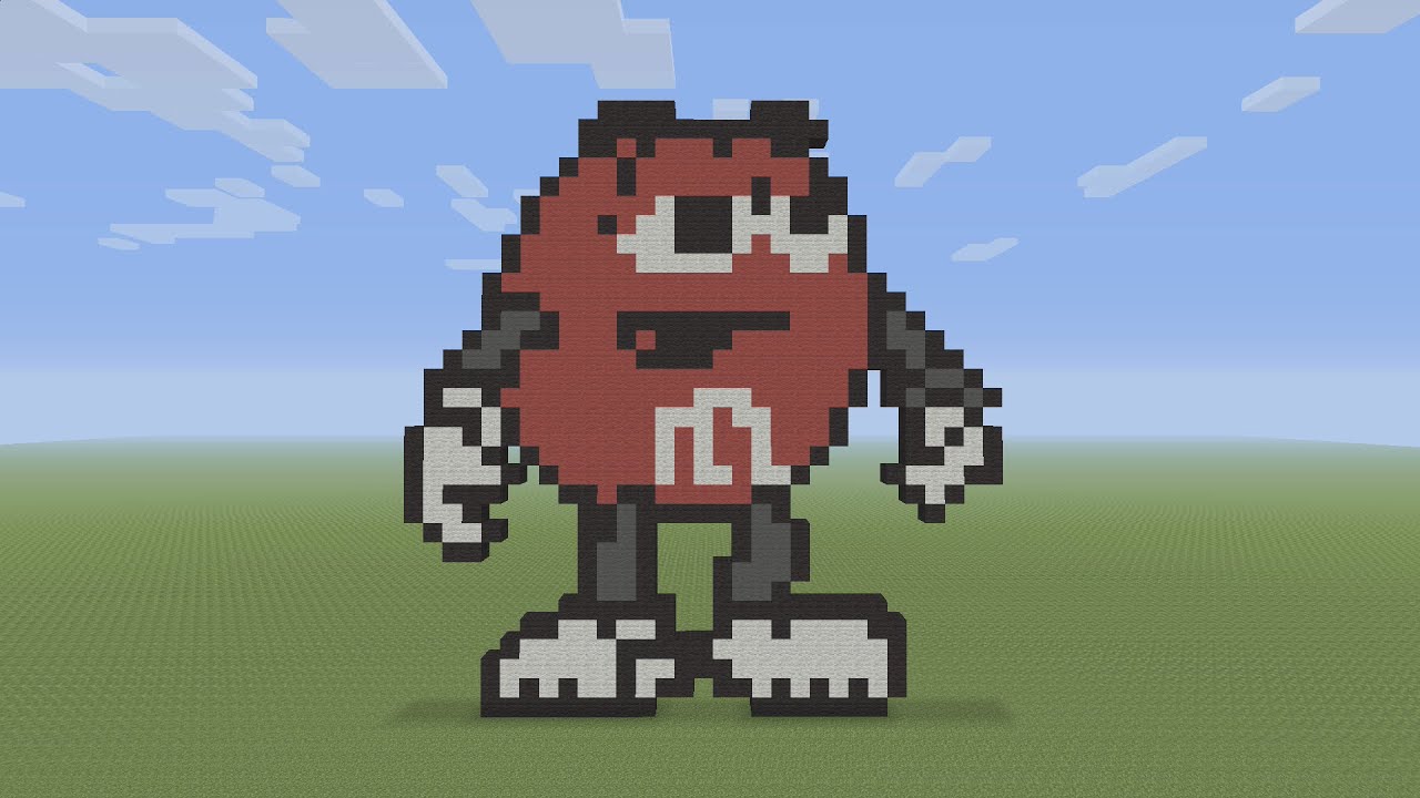 Minecraft Pixel Art - RED M&M