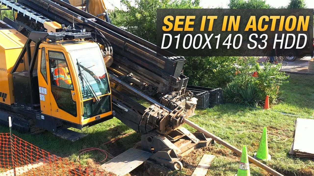 The Vermeer D100x140 S3 horizontal directional drill in action