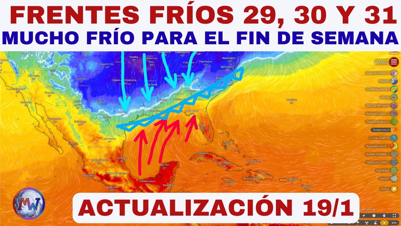 Frentes Fríos 29, 30 y 31. Mucho Frío para el fin de semana
