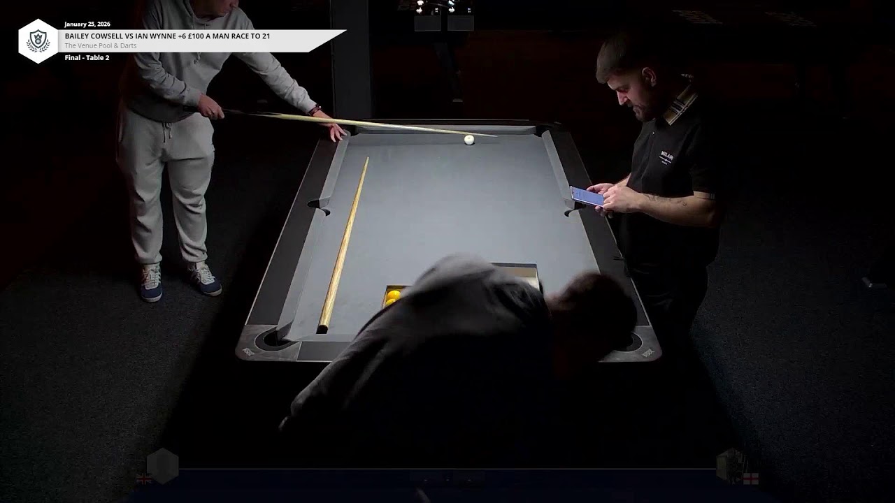 Bailey Cowsell vs Ian Wynne +6 £200 pot Race to 21