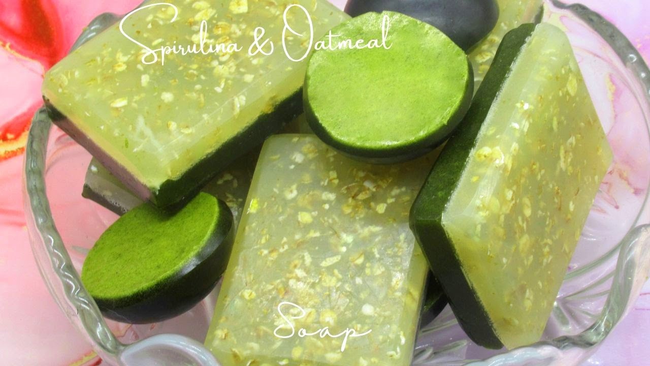 Melt & Pour Soap DIY  Spirulina & Oatmeal for Glowing Skin