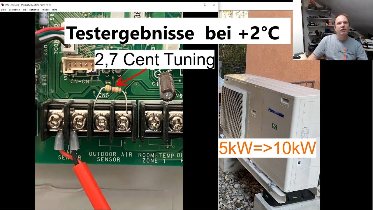 Panasonic Jeisha Tuning 5kW upgrade auf 10kW. Test bei +2°C