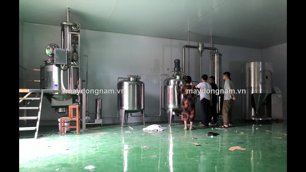 Dây chuyền chiết xuất - cô đặc - sấy phun cao dược liệu Đông Nam