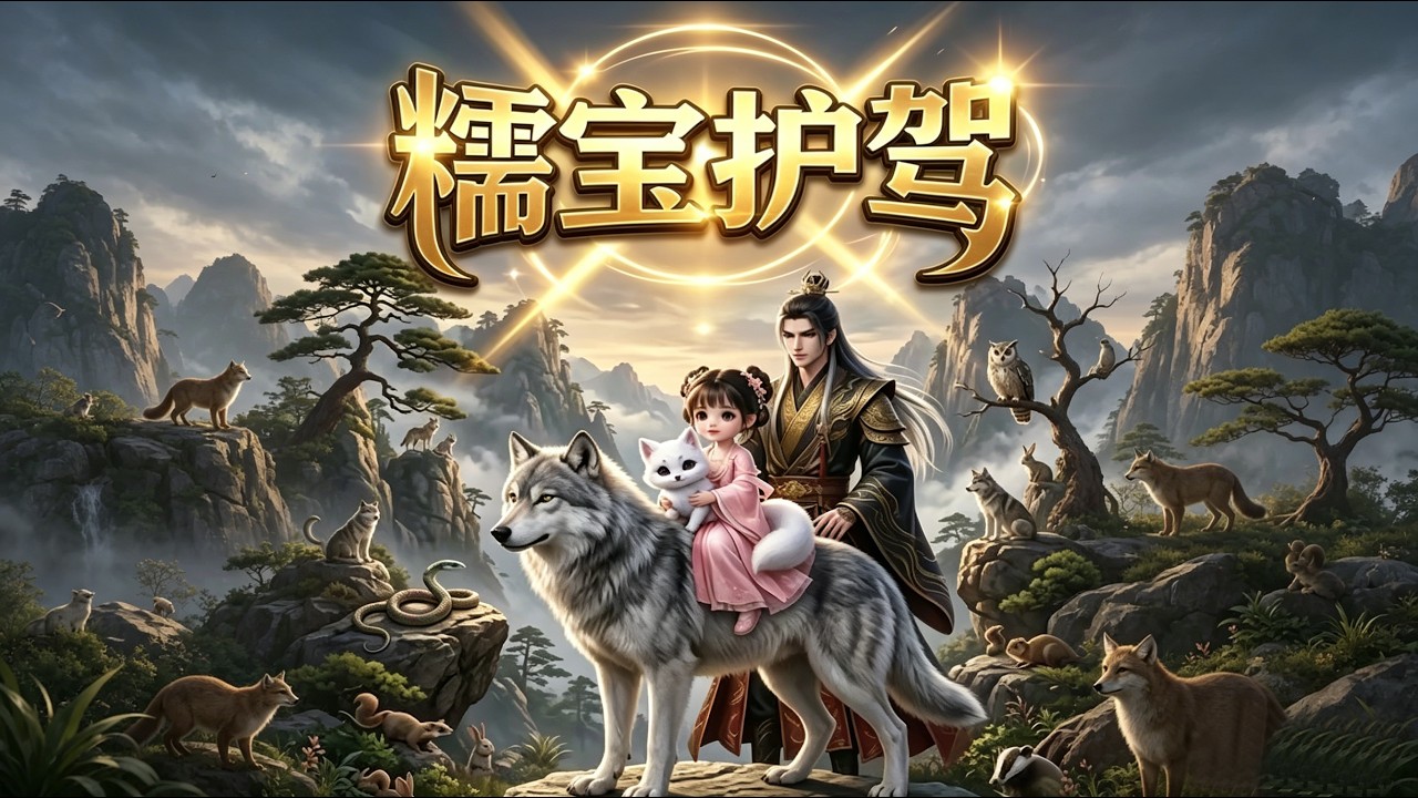 ⭐爆款漫剧《糯宝护驾》#漫剧屋  大梁天子云铮御驾亲征遭算计困于狼山，被失散的三岁女儿云糯糯救下，糯糯凭与万兽沟通的本领，率鸟兽一路护爹脱险，上演暖心父女守护。