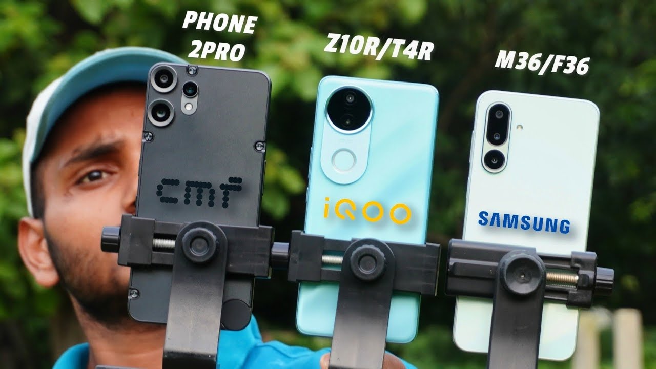 CMF Phone 2 Pro vs Iqoo Z10R vs Galaxy M36 : Comparison & Test.