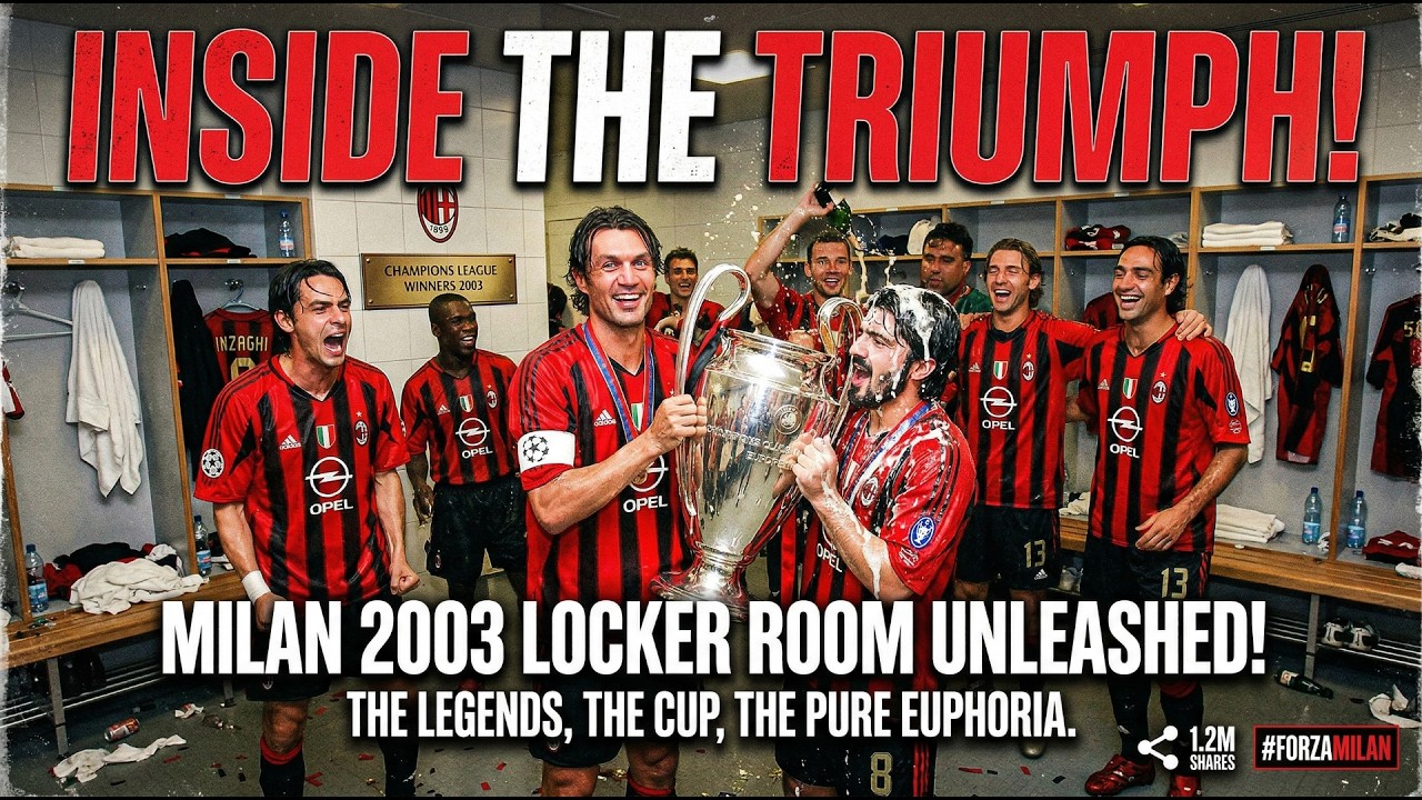 AC Milan 2003 Locker Room | Shevchenko, Pirlo & Ancelotti. CHAMPIONS LEAGUE FINAL MILAN JUVENTUS