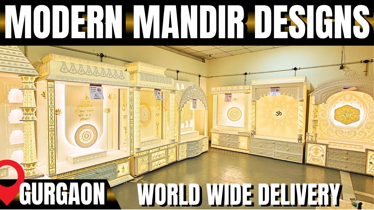 Mandir Market in Delhi Ncr Corian Marble Mandir Designs Unique Space Saving Mandir #mandir